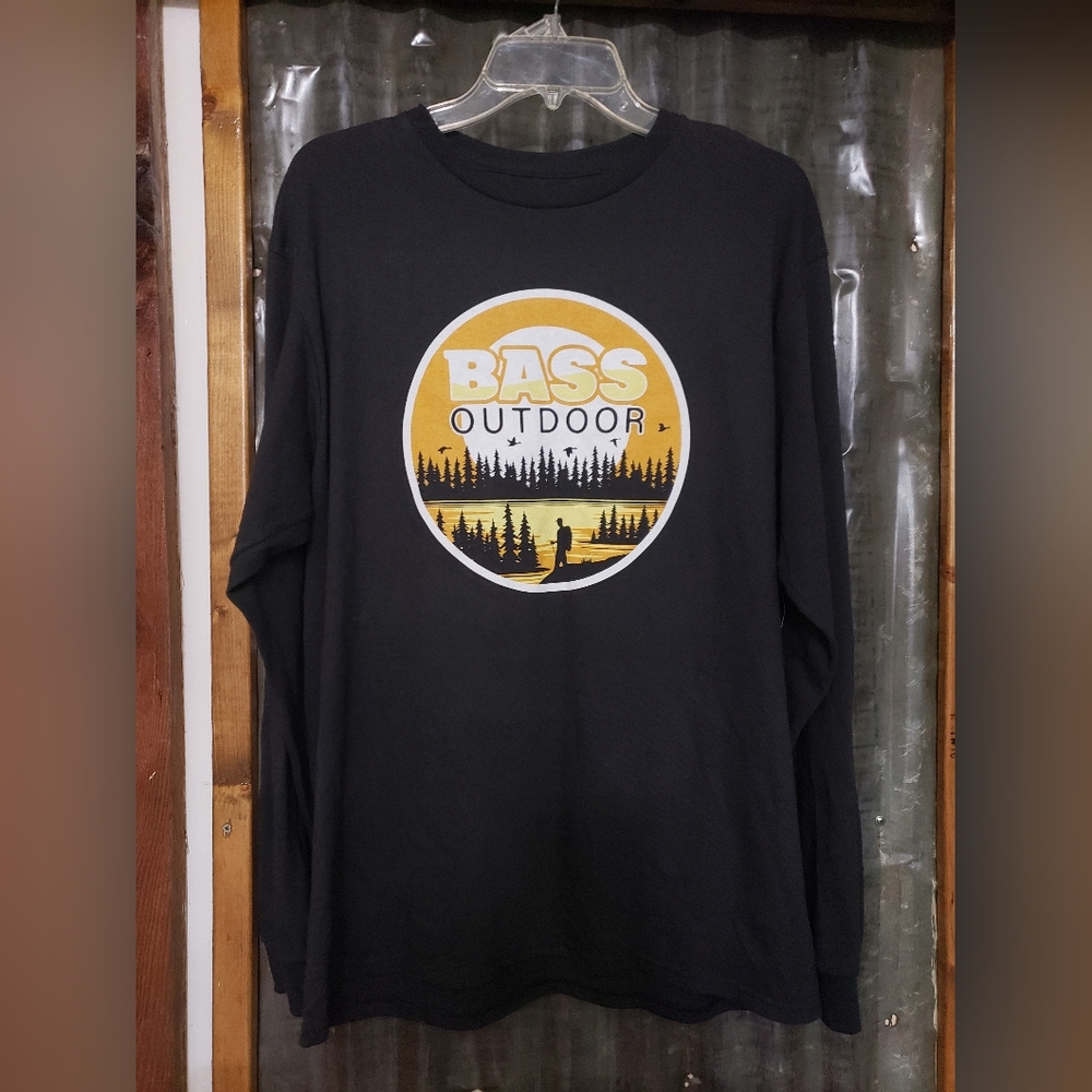 Bass Outdoor Black Longsleeve Tee